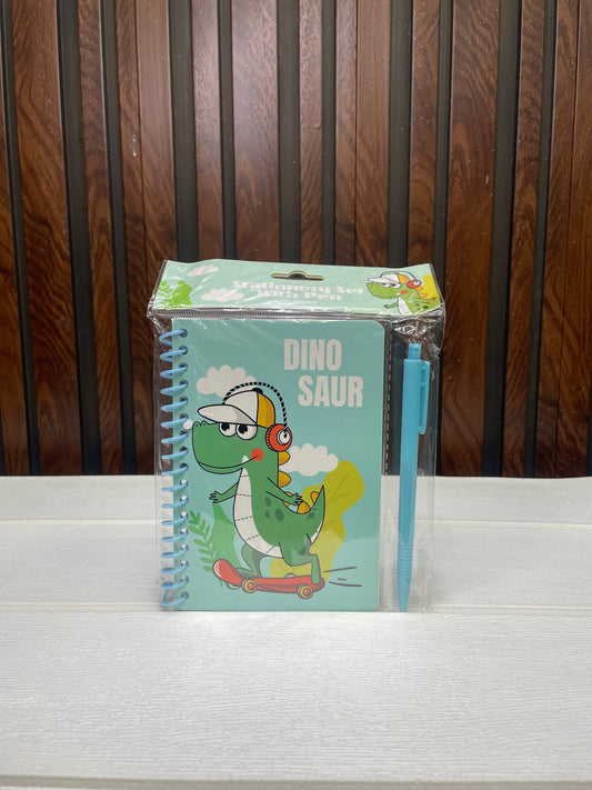 Mini Notebook with Pen (Dino Theme)