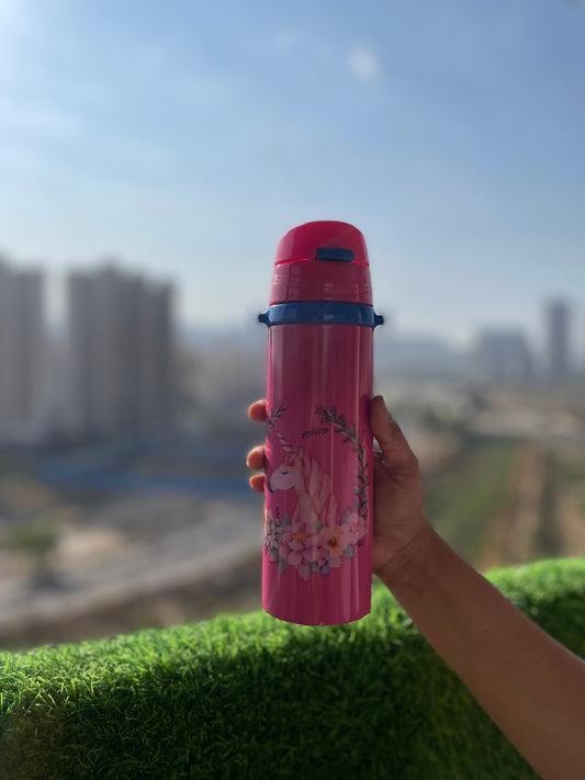 Cartoon Print Water Bottles (Stainless Steel)