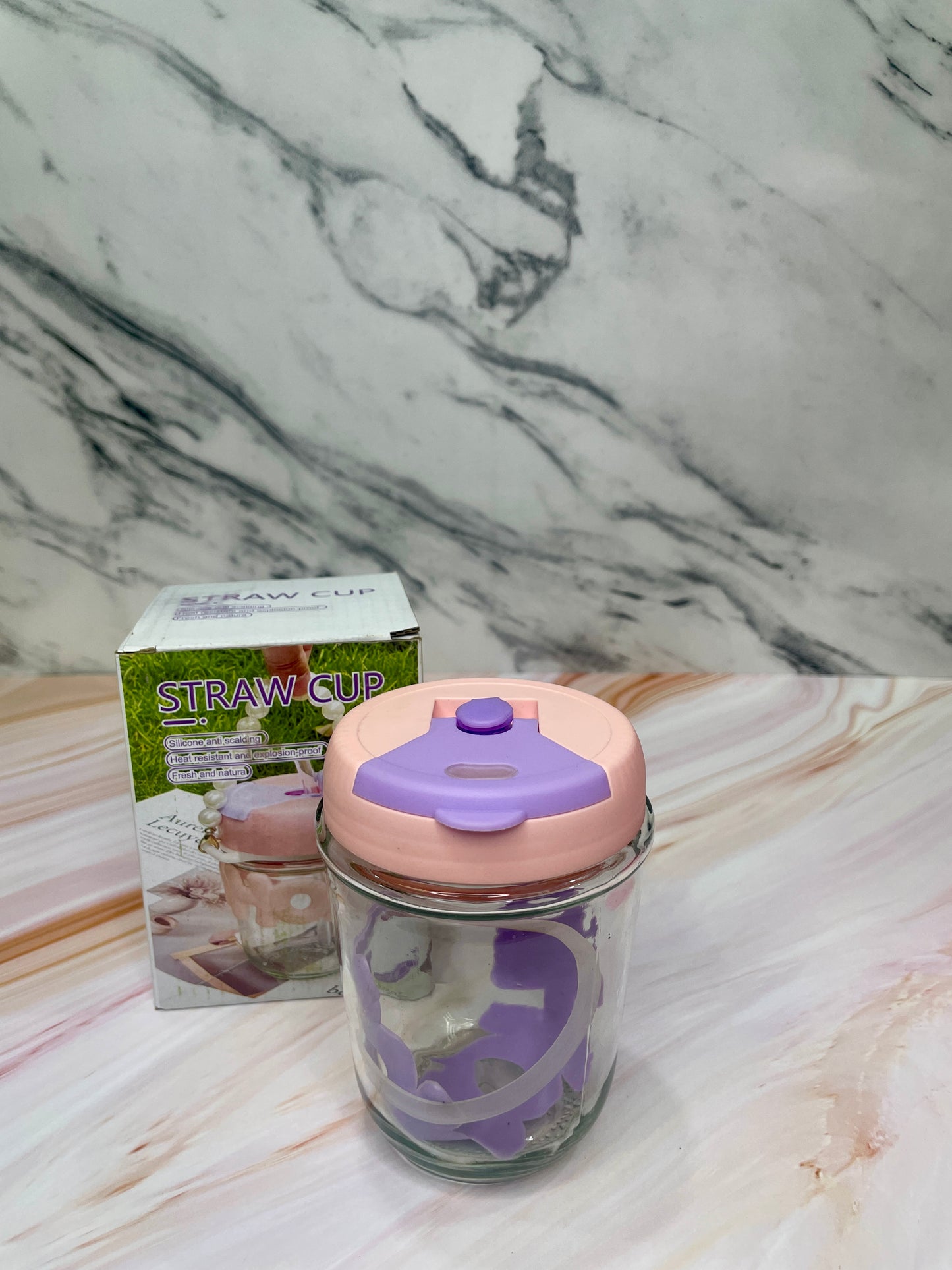Straw Cup Glass