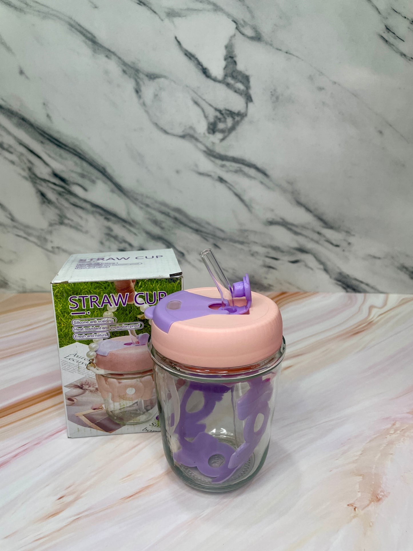 Straw Cup Glass
