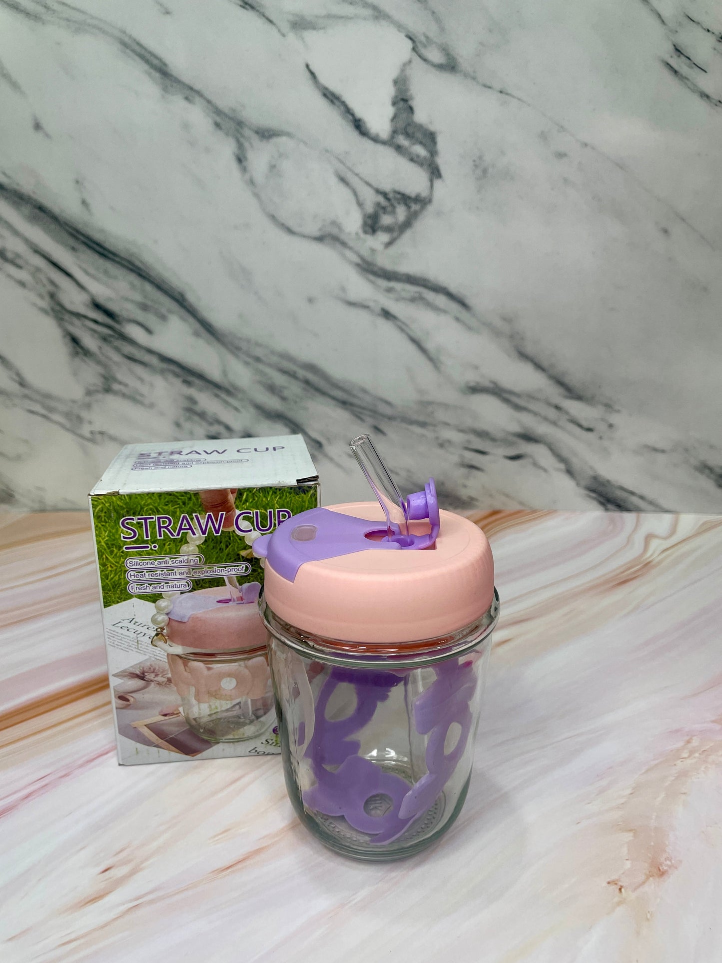 Straw Cup Glass