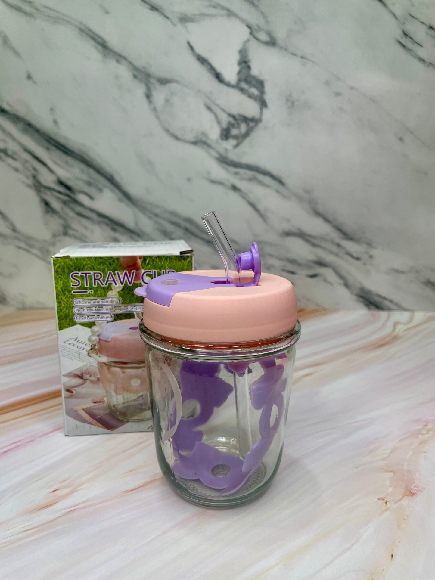 Straw Cup Glass