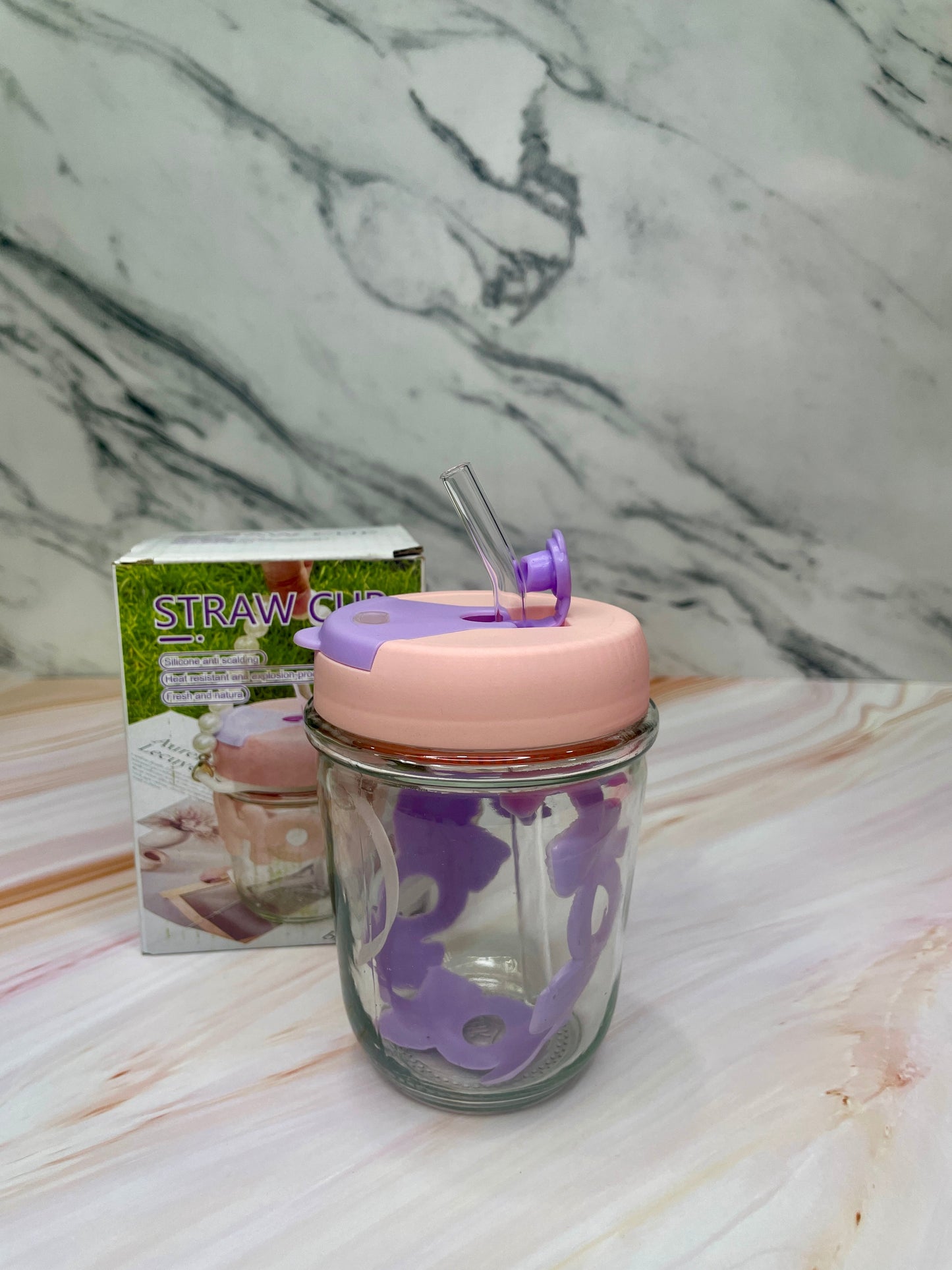 Straw Cup Glass